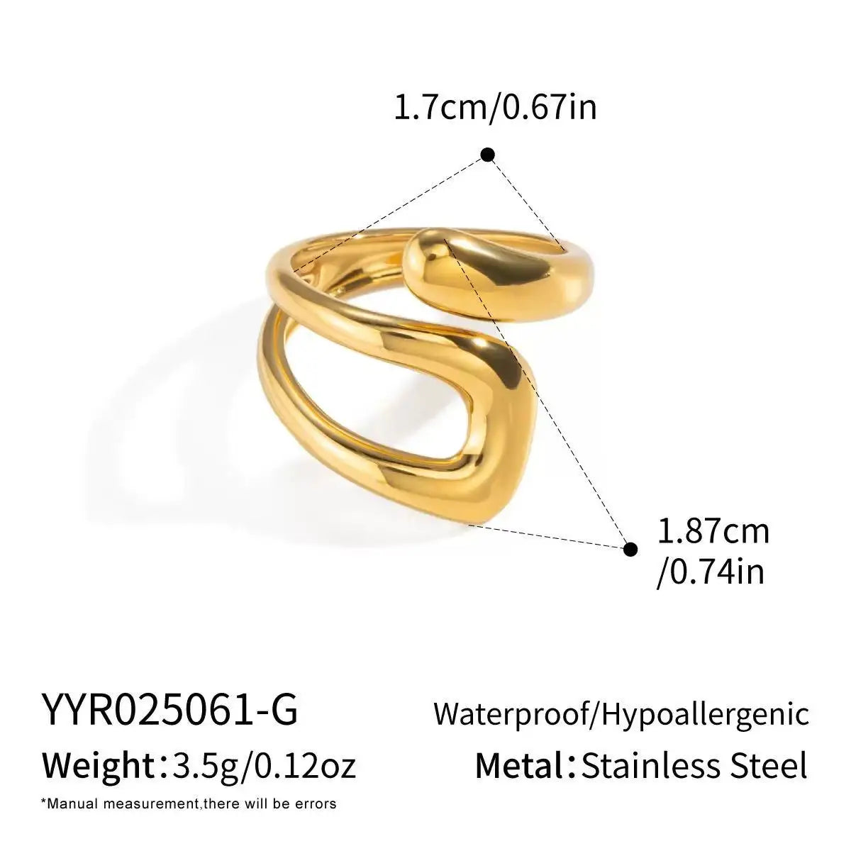 Golden Conch Stacker rings